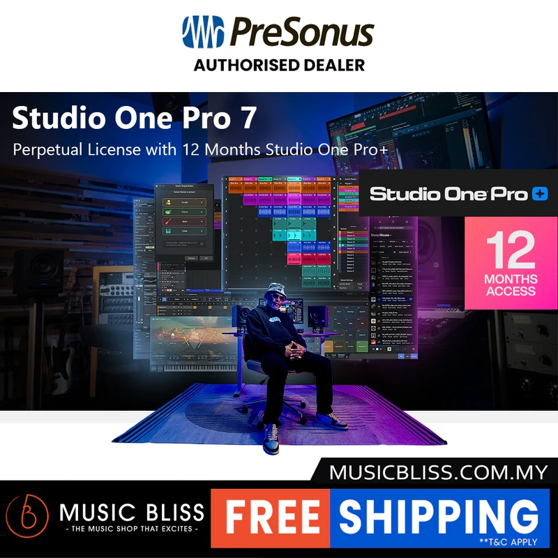 PreSonus Studio One Pro 7 Perpetual License with 12 Months Studio One Pro+ with Physical Card