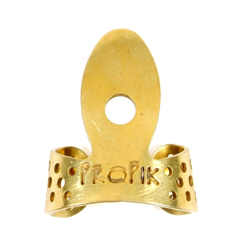 Propik Brass Fingerpick, Single Wrap, Medium