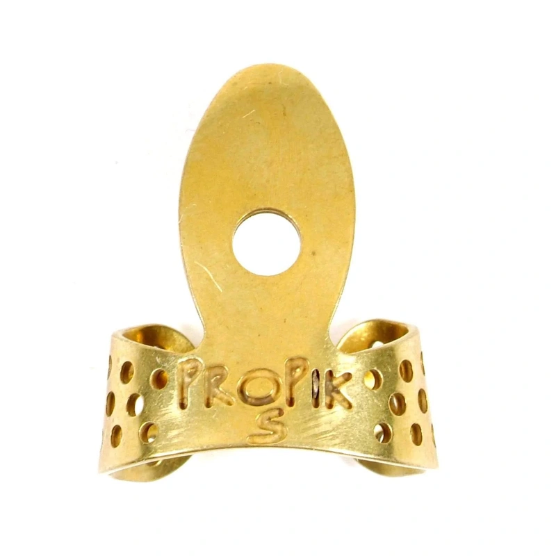 Propik Brass Fingerpick, Single Wrap, Small