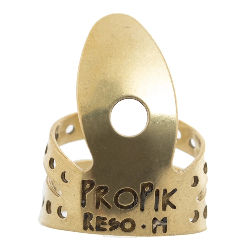 Propik Brass Resophonic Guitar Fingerpick, Split Wrap, Medium