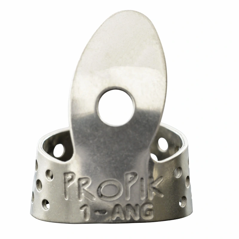 Propik Nickel "Fast Pick" Angled Fingerpick, Single Wrap, Blade 1