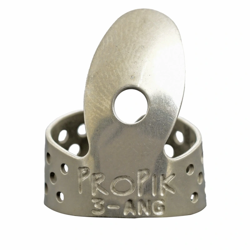 Propik Nickel "Fast Pick" Angled Fingerpick, Single Wrap, Blade 3