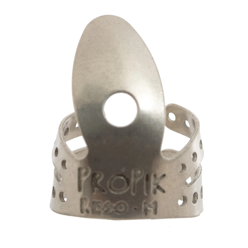 Propik Nickel Resophonic Guitar Fingerpick, Split Wrap, Medium