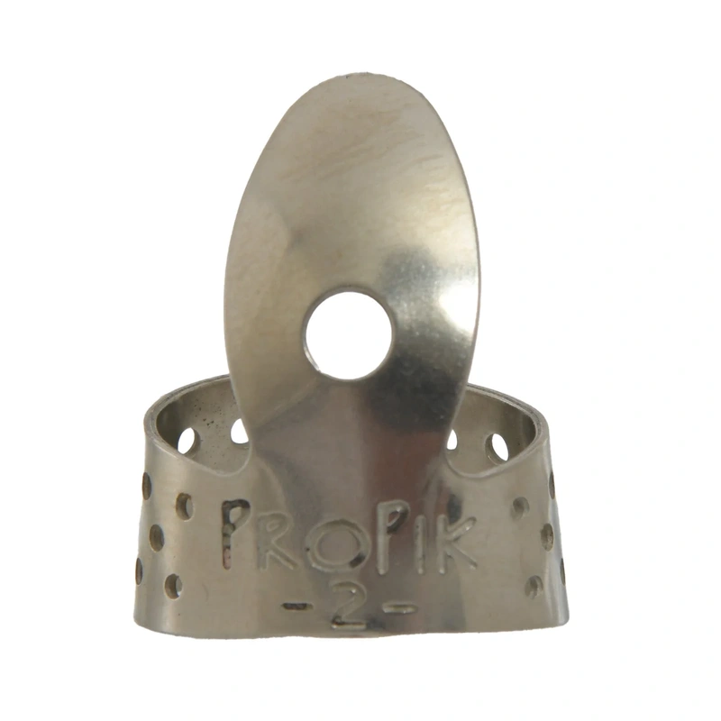 Propik Nickel Straight Fingerpick, Single Wrap, Blade 2