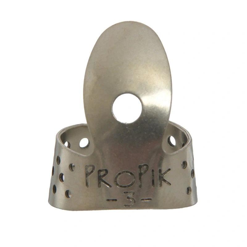Propik Nickel Straight Fingerpick, Single Wrap, Blade 3