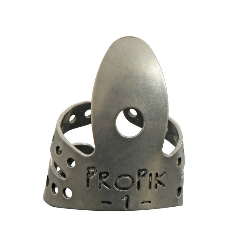 Propik Nickel Straight Fingerpick, Split Wrap, Blade 1