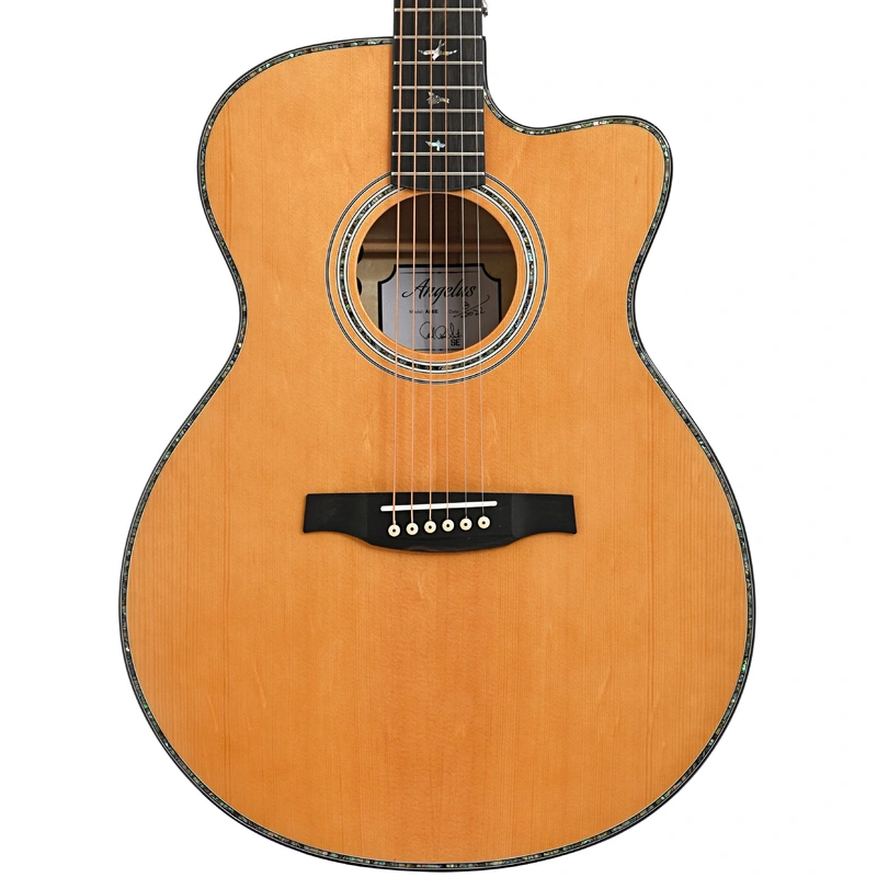PRS SE A50E Acoustic-Electric Guitar & Case, Natural w/ Black Gold Burst