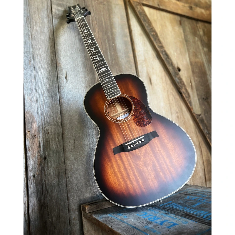 PRS SE P20E Parlor Acoustic / Electric Guitar, Tobacco Sunburst
