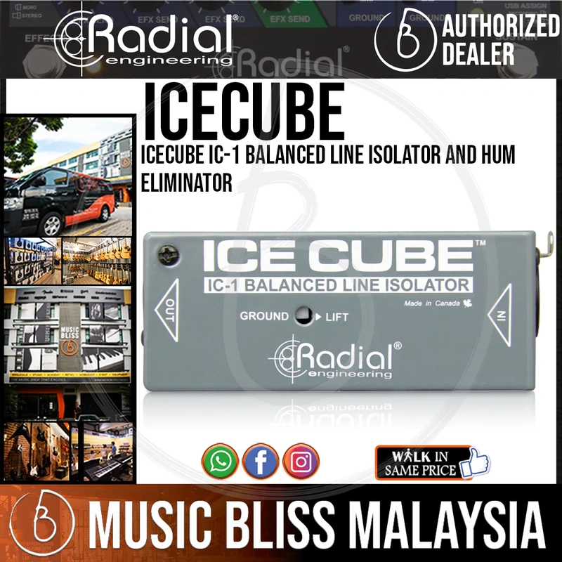 Radial Engineering IceCube IC-1 Balanced Line Isolator and Hum Eliminator