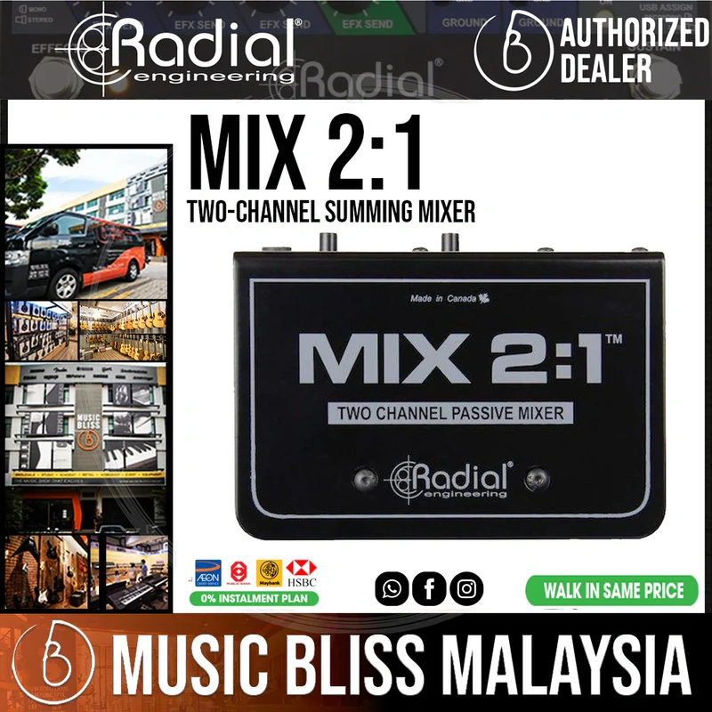 Radial Engineering Mix 2:1 Two-Channel Summing Mixer