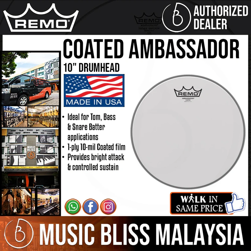 Remo Ambassador Coated Drumhead - 10''