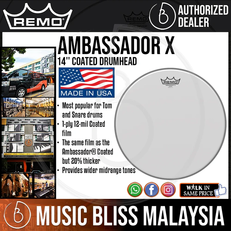 Remo Ambassador X Coated Drumhead - 14"