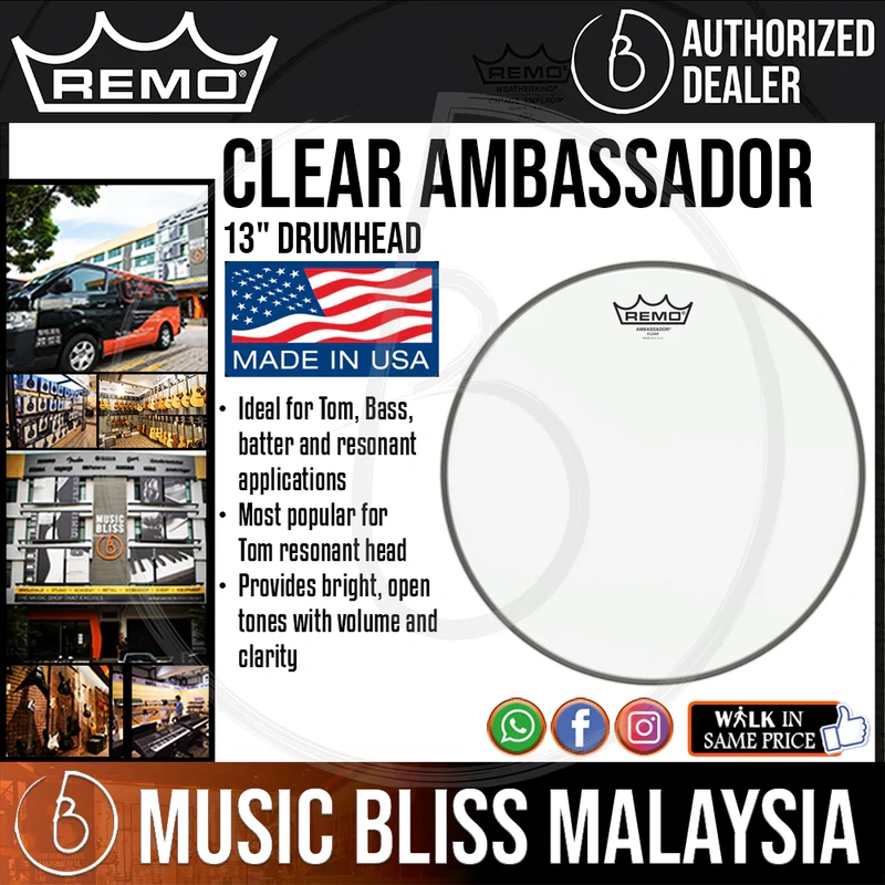 Remo Clear Ambassador Drumhead - 13"