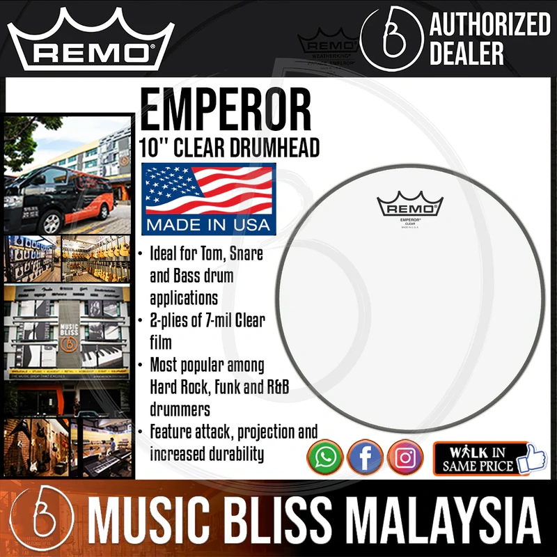 Remo Emperor Clear Drumhead - 10"