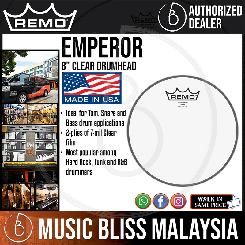 Remo Emperor Clear Drumhead - 8"