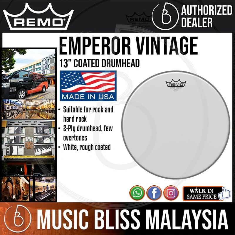 Remo Emperor Vintage Coated Drum Head - 13"