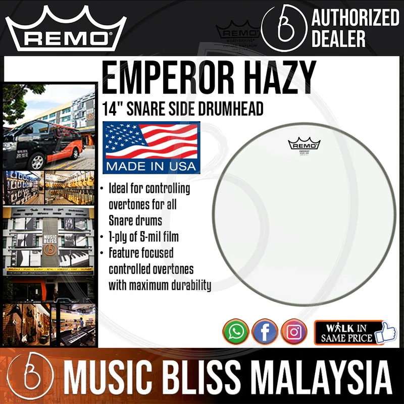 Remo Hazy Emperor Snare Drumhead - 14''