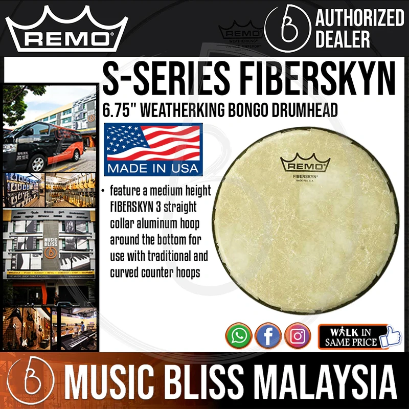 Remo S-Series Fiberskyn Macho Bongo Head - 6.75"