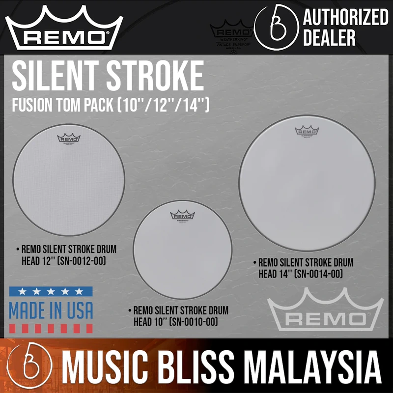 Remo Silent Stroke Fusion Tom Pack (10''/12''/14'')