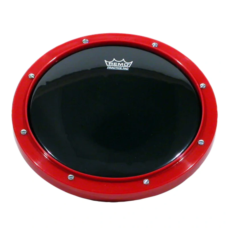 Remo Tunable Practice Pad Red with Ambassador Coated Drumhead - 6"