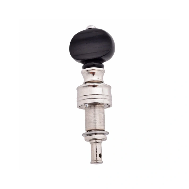 Rickard Cyclone 10:1 Banjo Peg, Nickel/Ebony, Single Peg