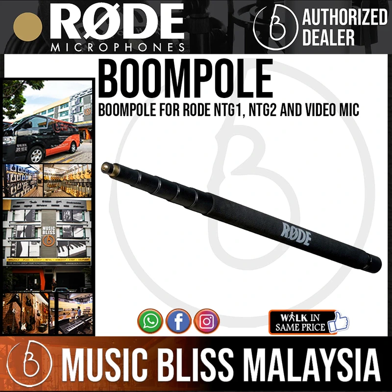 Rode Boompole for Rode NTG1, NTG2 and Video Mic