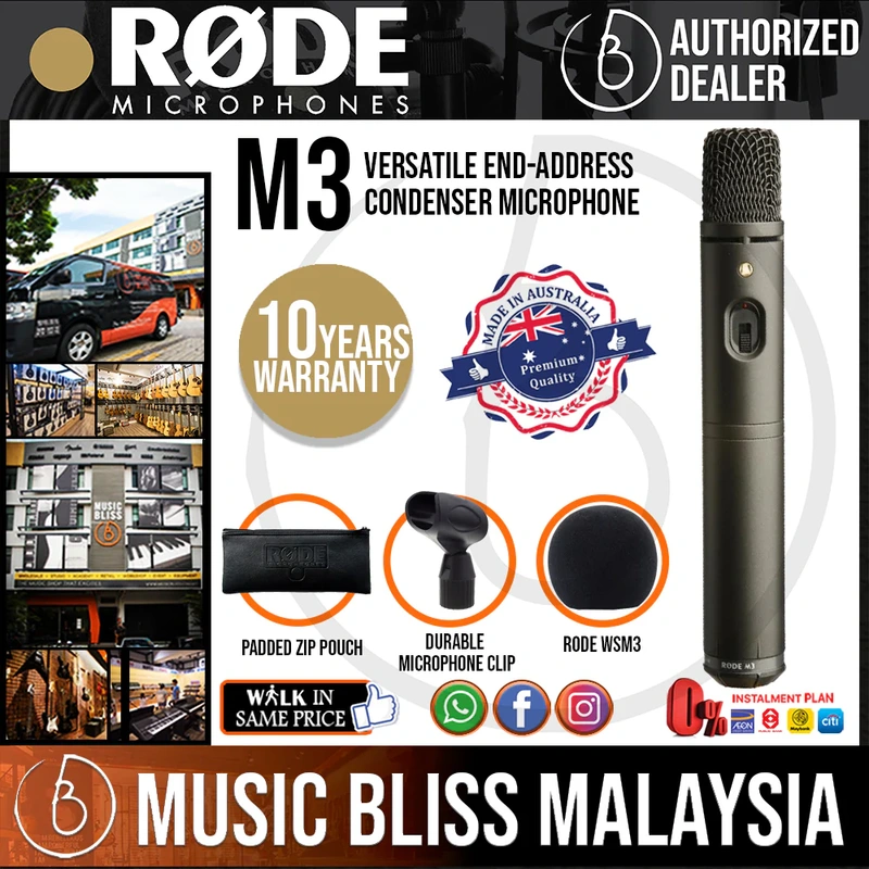 Rode M3 Multi-powered Condenser Microphone 10 Years Warranty [Made in Australia]