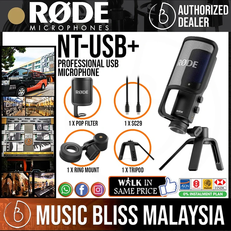 Rode NT-USB+ Professional USB Microphone [2 Years Warranty]