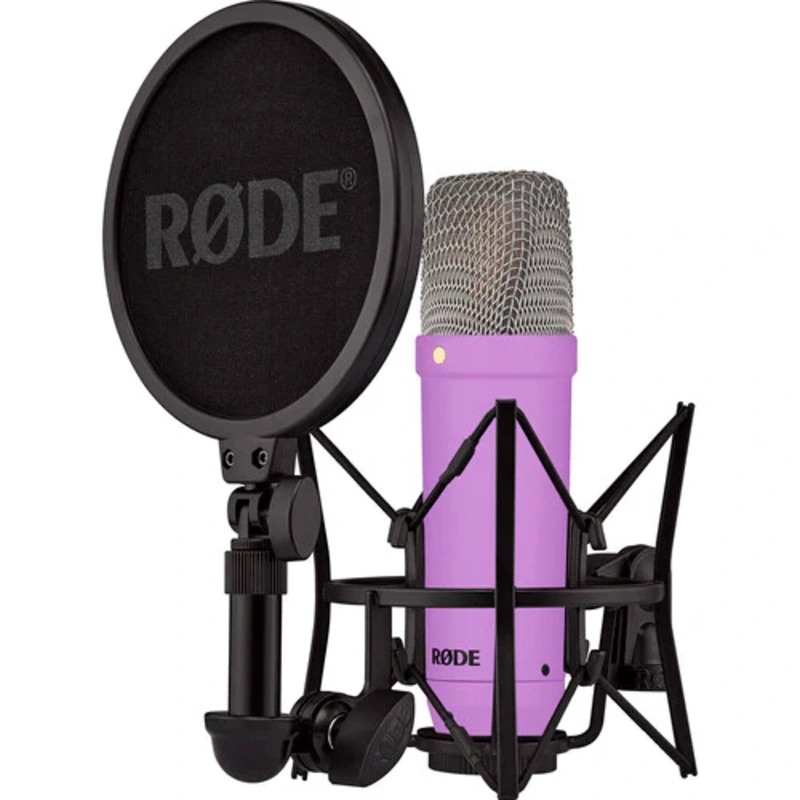 Rode NT1 Signature Series Condenser Microphone with SM6 Shockmount and Pop Filter - Purple