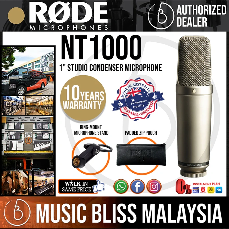 Rode NT1000 Large-diaphragm Condenser Microphone 10 Years Warranty [Made in Australia]