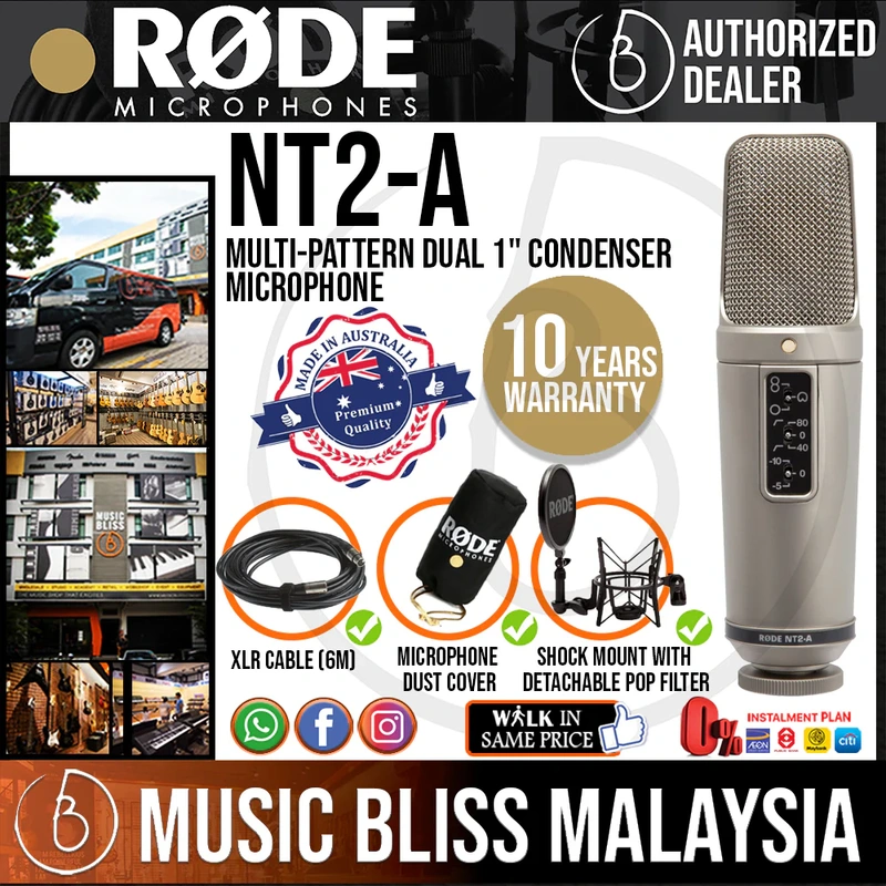 Rode NT2-A Condenser Microphone 10 Years Warranty [Made in Australia]