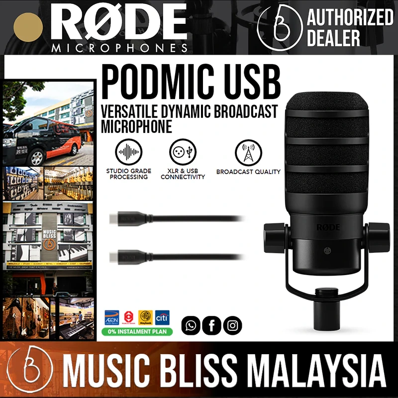 Rode PodMic USB and XLR Dynamic Broadcast Microphone