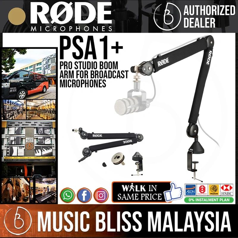 Rode PSA1+ Desk-mounted Broadcast Microphone Boom Arm