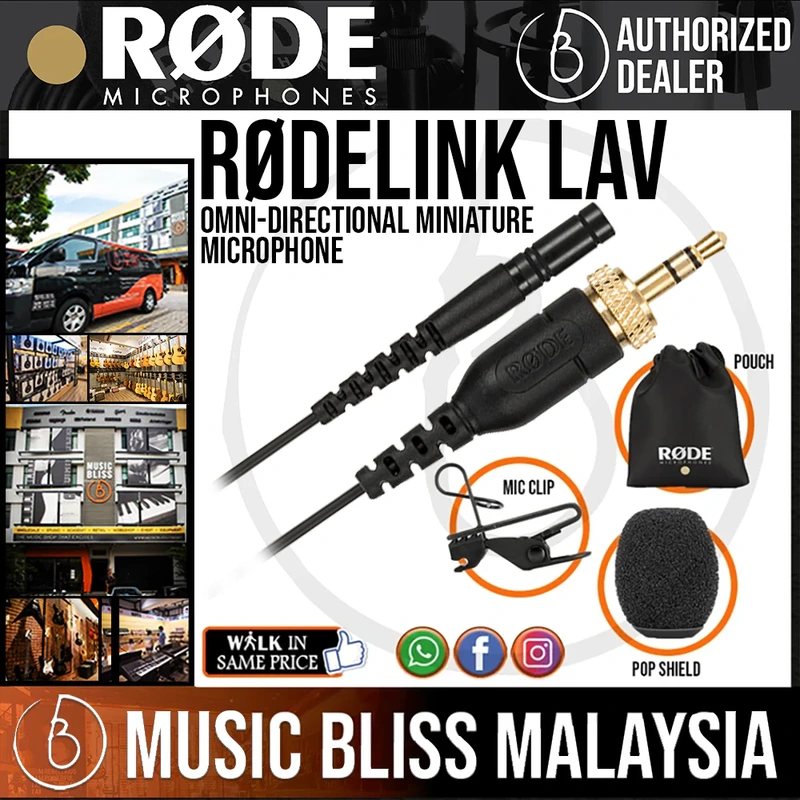 Rode RODELink Lav Omnidirectional Lavalier Microphone for RODELink Systems
