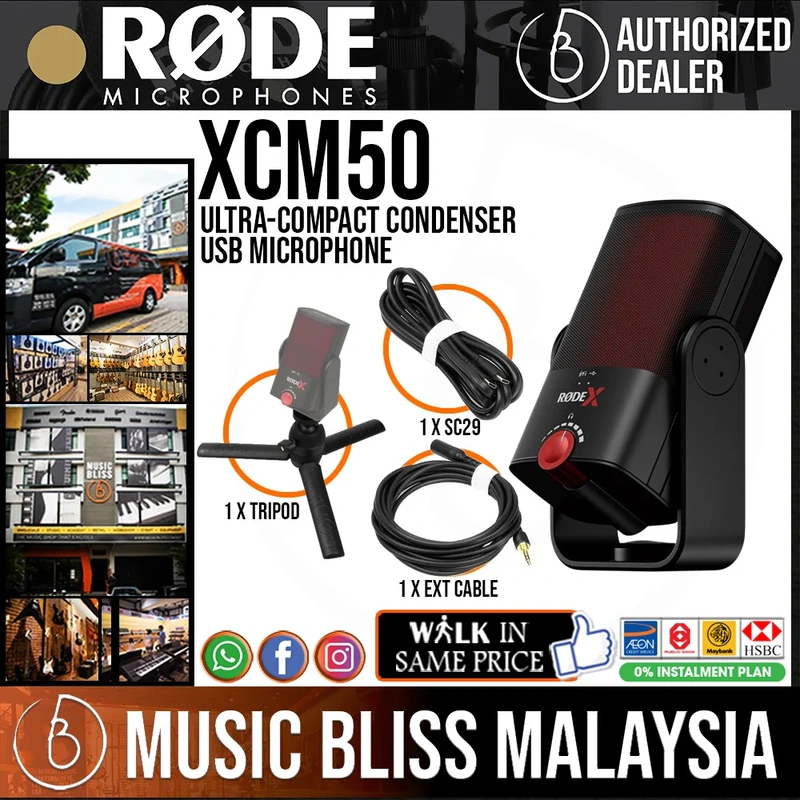 Rode XCM-50 Ultra-compact Condenser USB Microphone [2 Years Warranty]