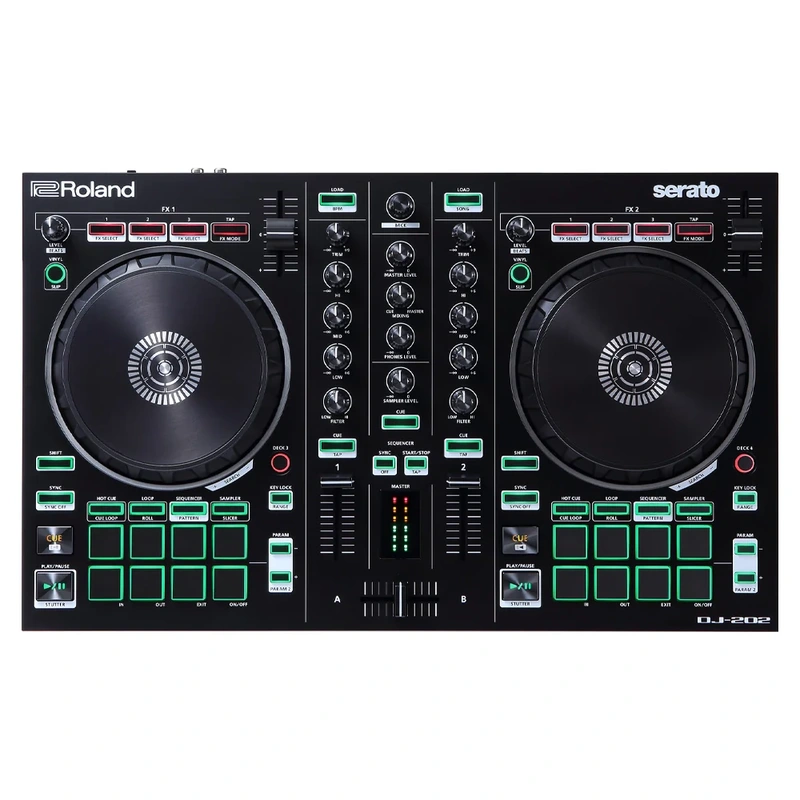 Roland DJ-202 2-channel Serato DJ Controller with Drum Machine