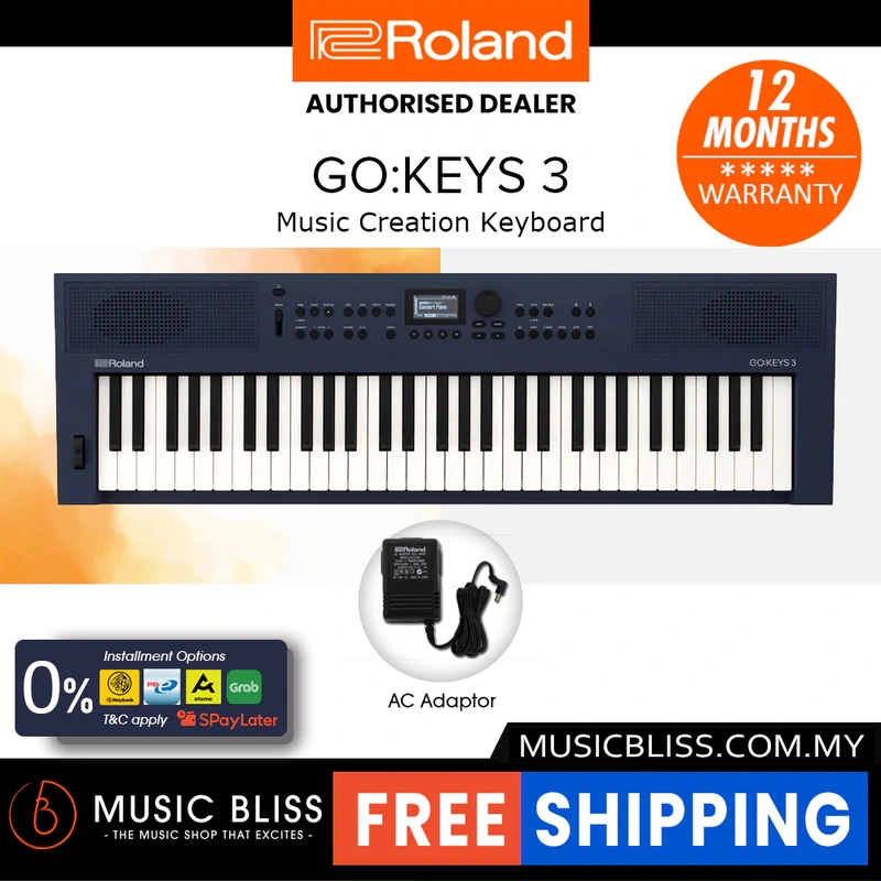 Roland GO:KEYS 3 Keyboard - Midnight Blue