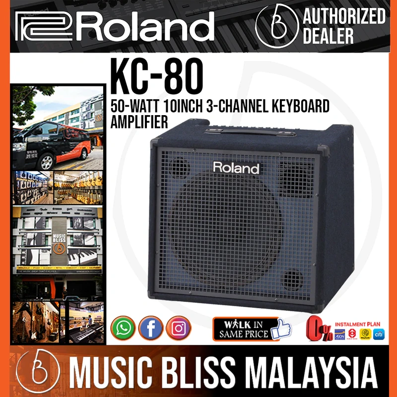 Roland KC-80 50-Watt 10inch 3-Channel Keyboard Amplifier