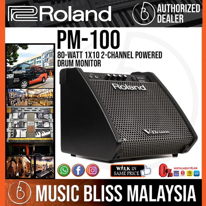 Roland PM-100 80-Watt 1x10 2-Channel Powered Drum Monitor
