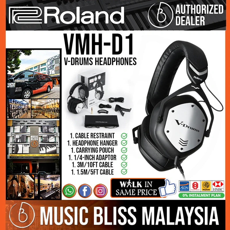 Roland VMH-D1 V-Drum Monitoring Headphones