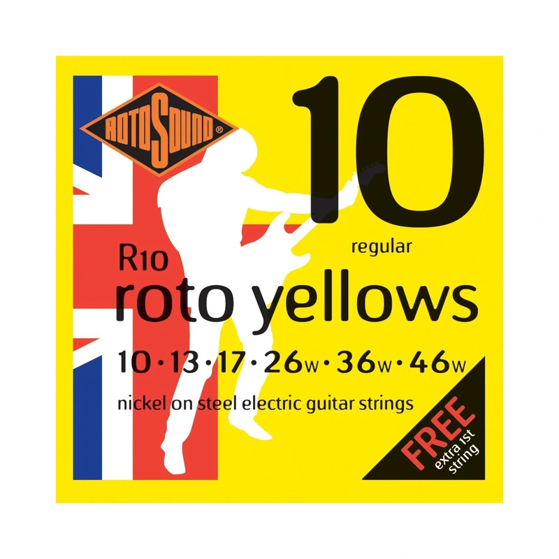 Rotosound R10 Roto Yellows Regular Gauge Electric Guitar Strings