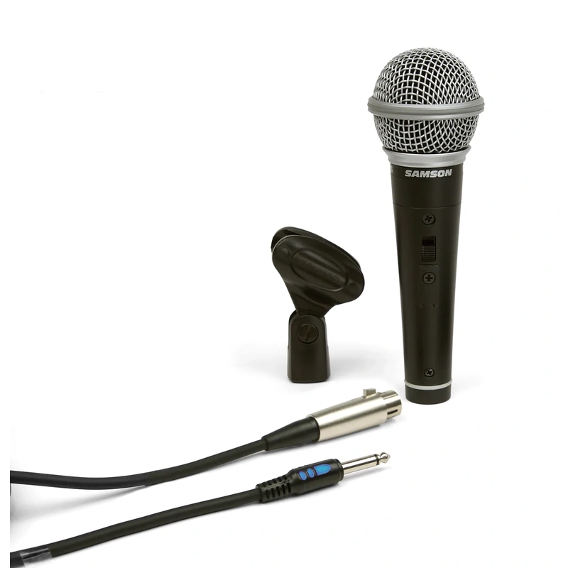 Samson R21S Cardioid Dynamic Vocal Microphone & XLR To 1/4" Mic Cable