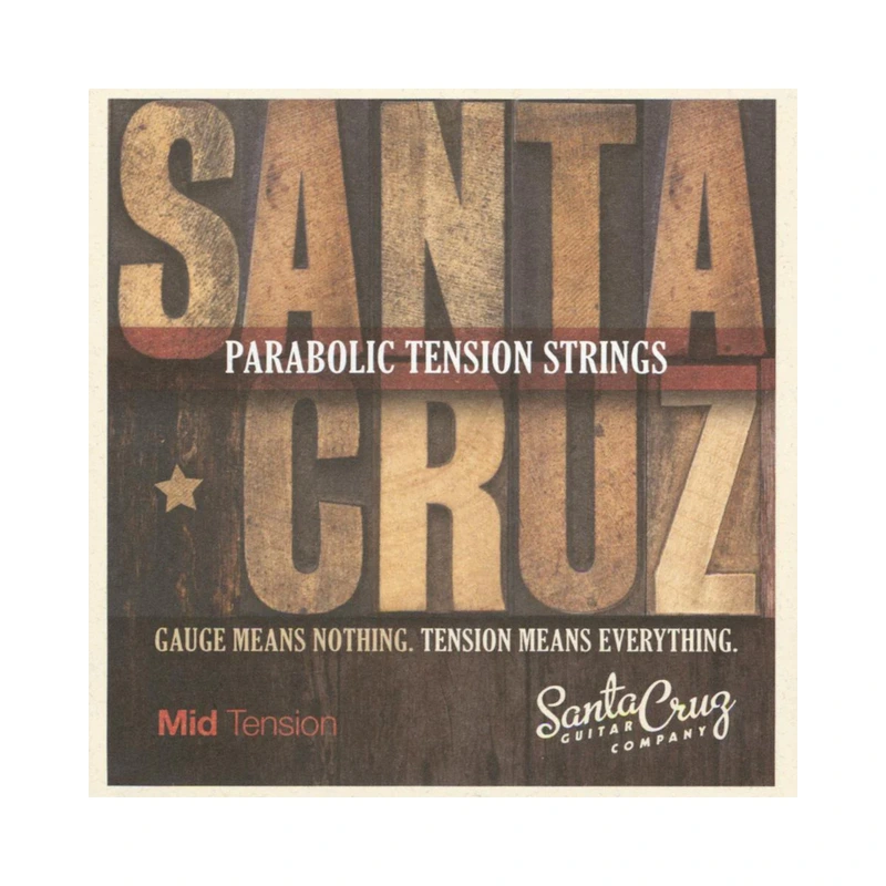 Santa Cruz Parabolic Tension Acoustic Guitar Strings, Mid Tension