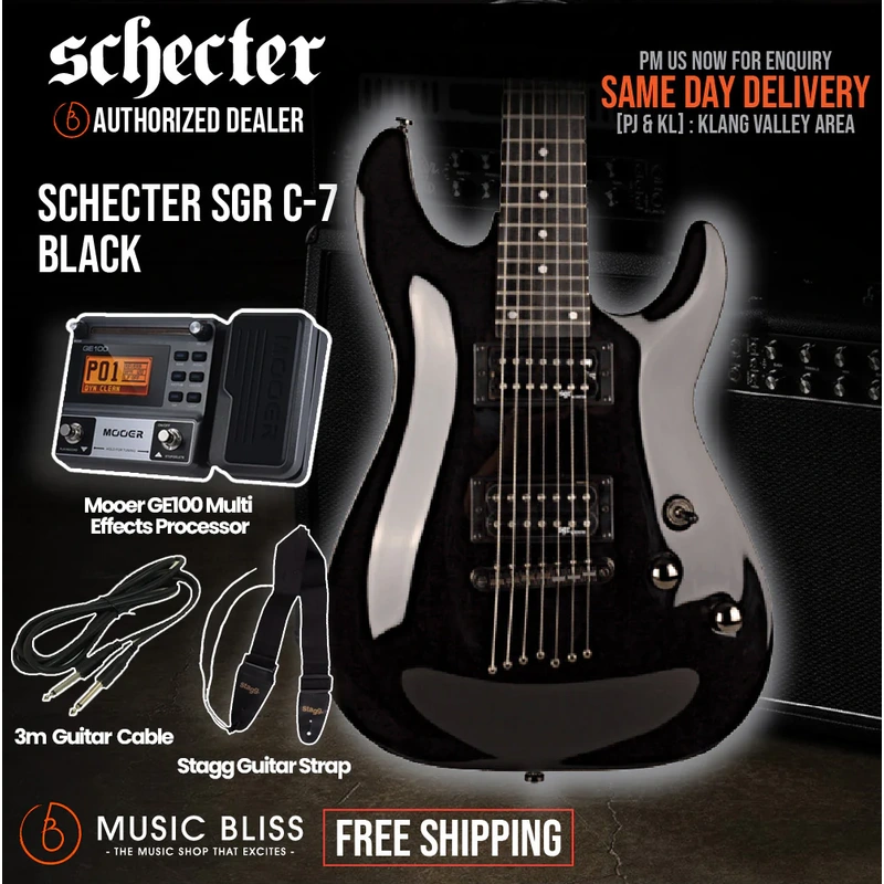 Schecter SGR C-7 Electric Guitar - Black
