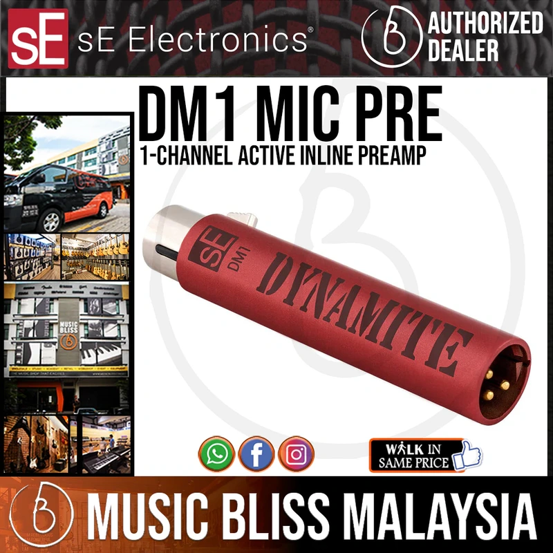 sE Electronics DM1 Dynamite 1-channel Active Inline Preamp