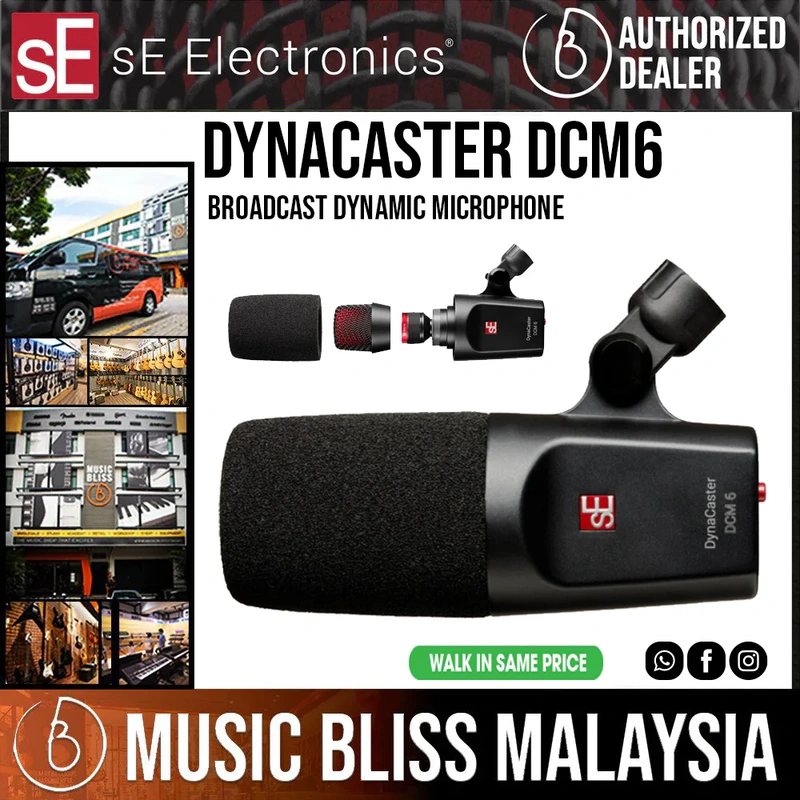 sE Electronics DynaCaster DCM6 Dynamic Broadcast Microphone