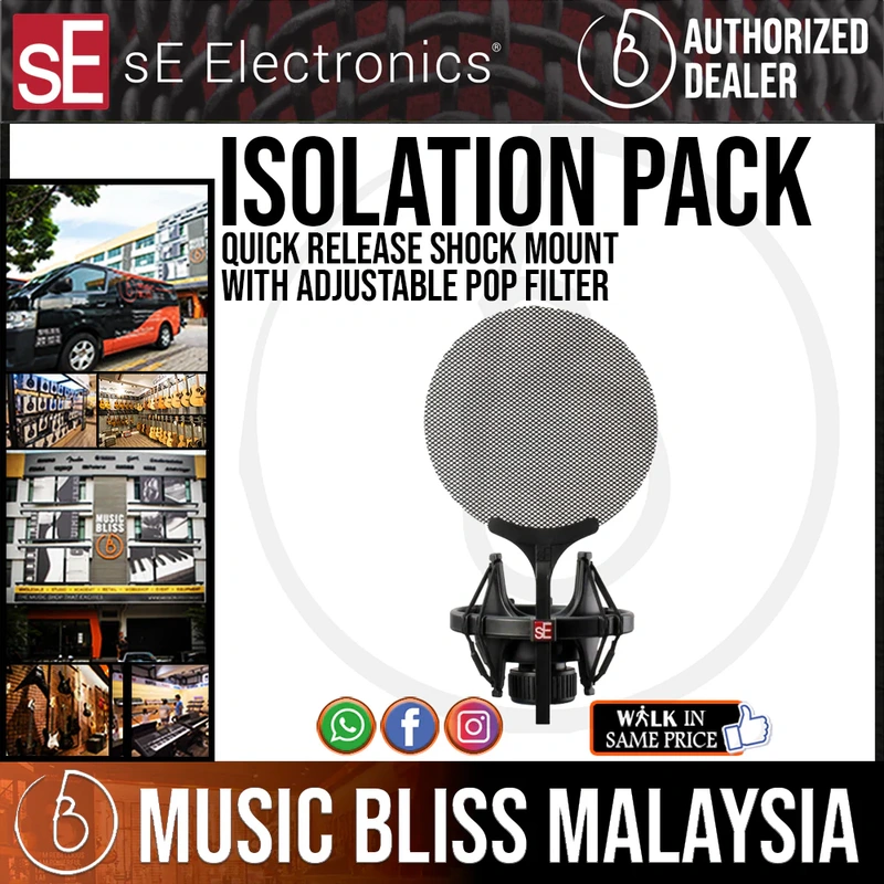 sE Electronics Isolation Pack Quick Release Shock Mount With Adjustable Pop Filter