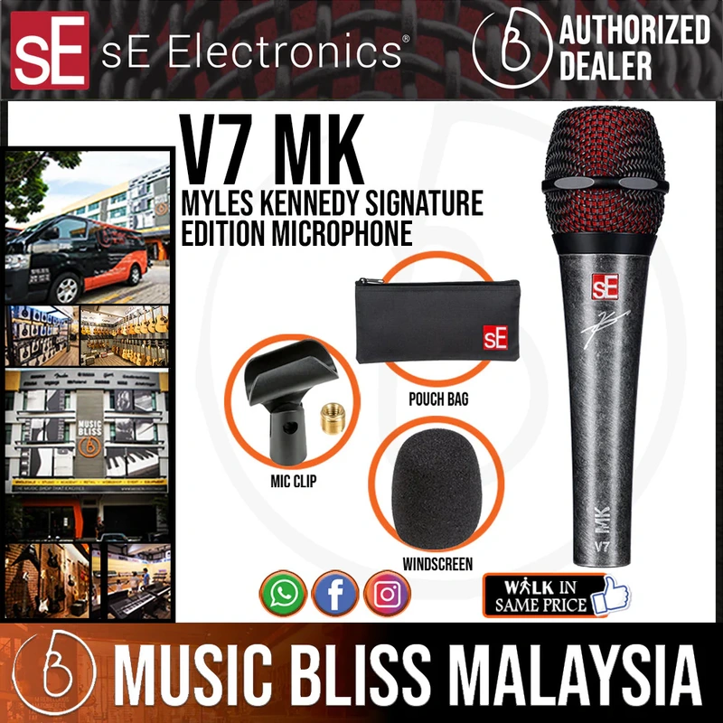 sE Electronics Myles Kennedy Signature V7 MK Supercardioid Dynamic Handheld Vocal Microphone