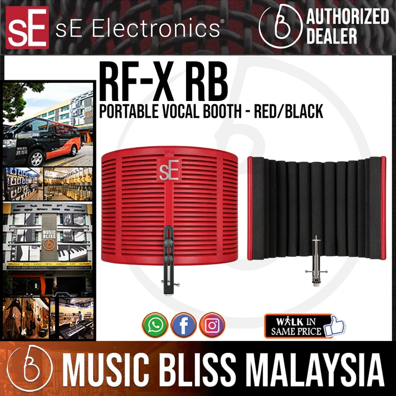 SE Electronics Reflexion Filter X Portable Vocal Booth - Red/Black