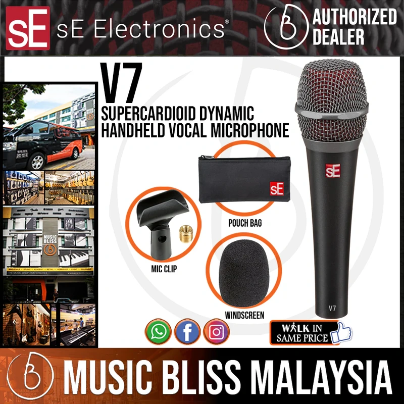 SE Electronics V7 Supercardioid Dynamic Handheld Vocal Microphone